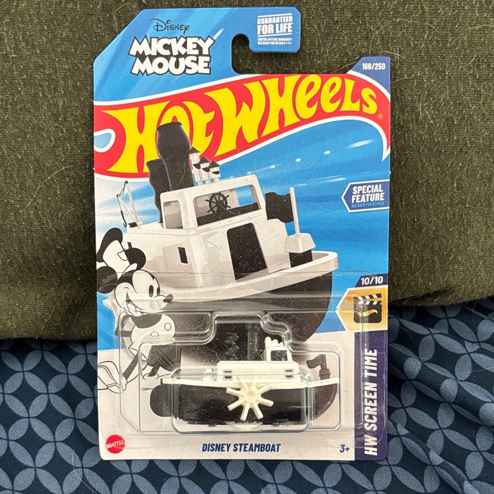 NIP Hot Wheels Mickey’s Disney Steamboat - Black and White